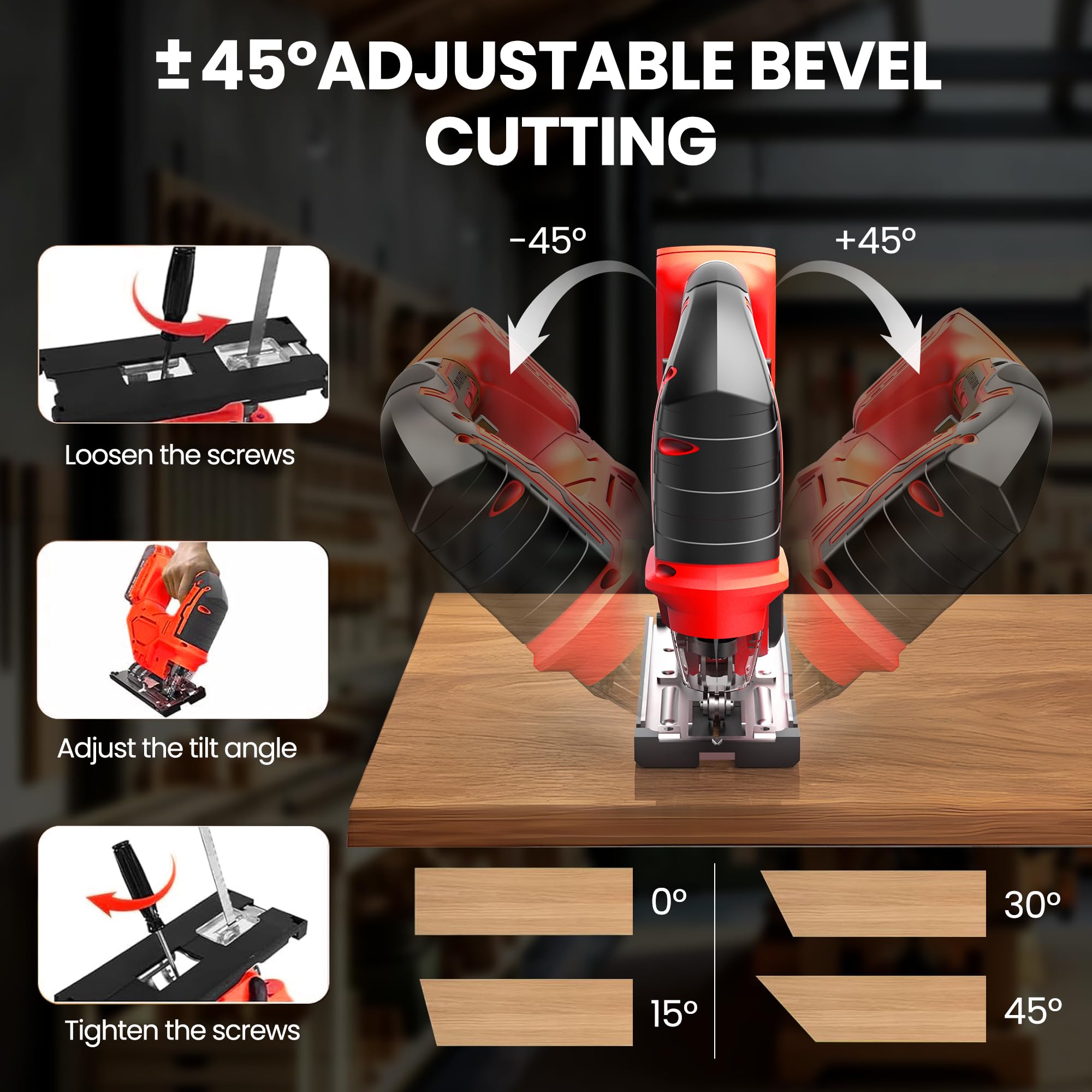 무선 지그쏘 휴대용 브러시리스 전기 곡선톱 다기능 목공 - Power Tools Jigsaw 리뷰 및 가격